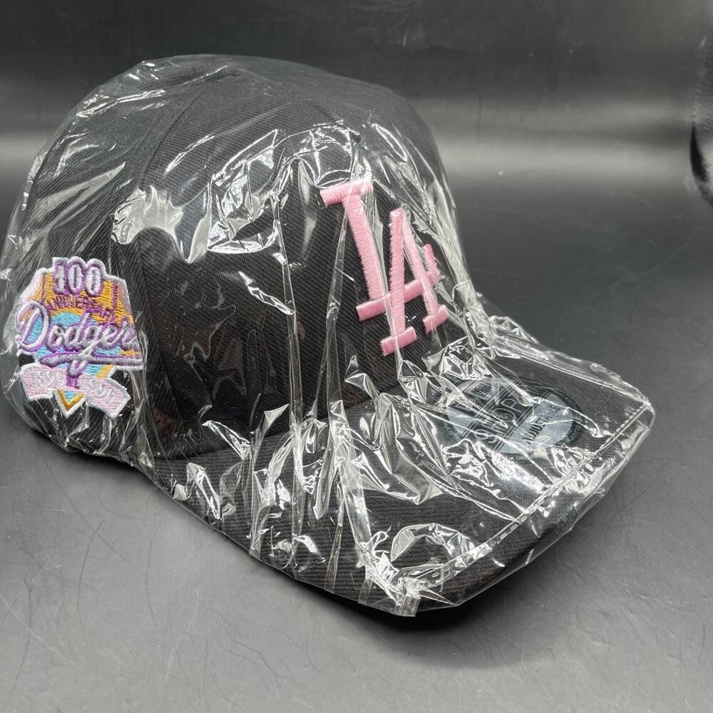 Black Los Angeles Dodgers 9FORTY Snapback Baseball Hat LA 100th Annivers NEW ERA